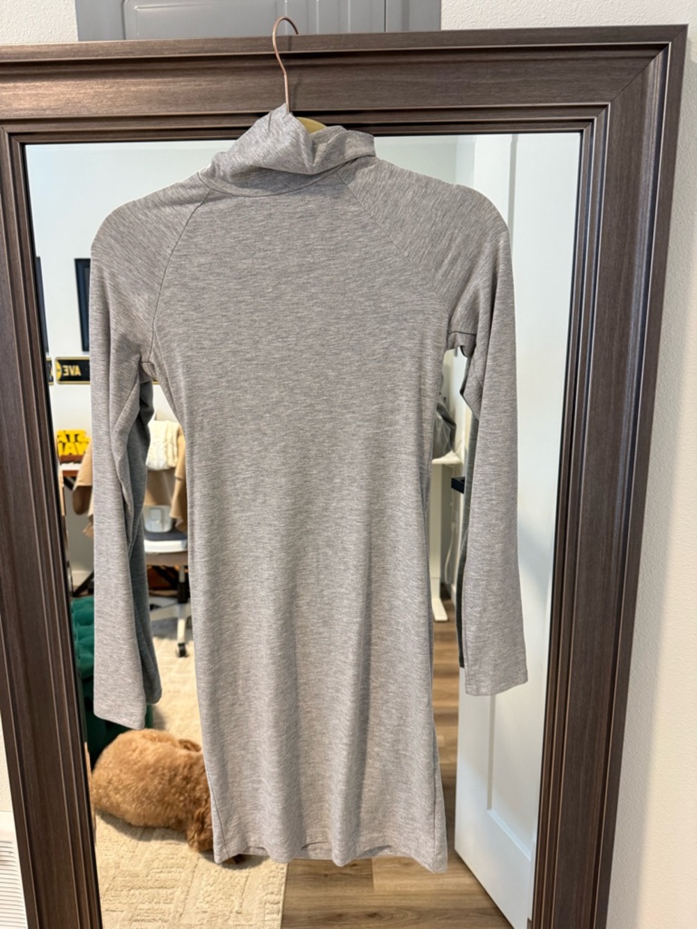 Forever 21 Heather Gray Long-Sleeve Turtleneck Dress